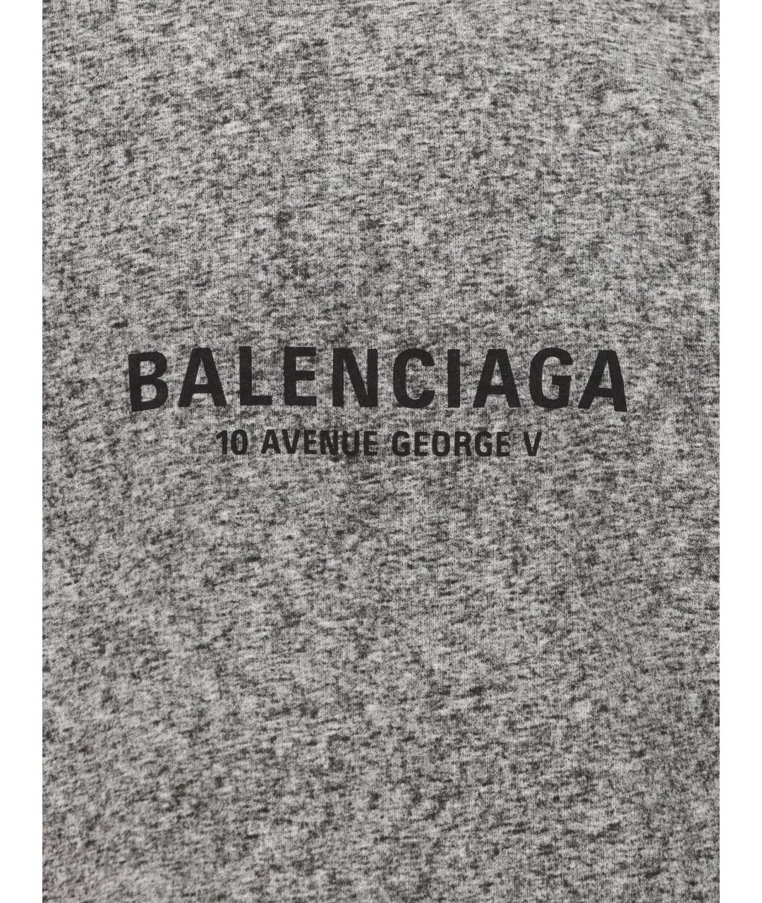 BALENCIAGA Черная хлопковая футболка, фото 2