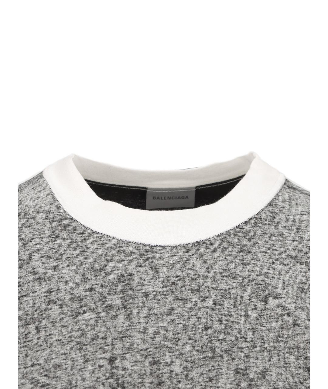 BALENCIAGA Черная хлопковая футболка, фото 3