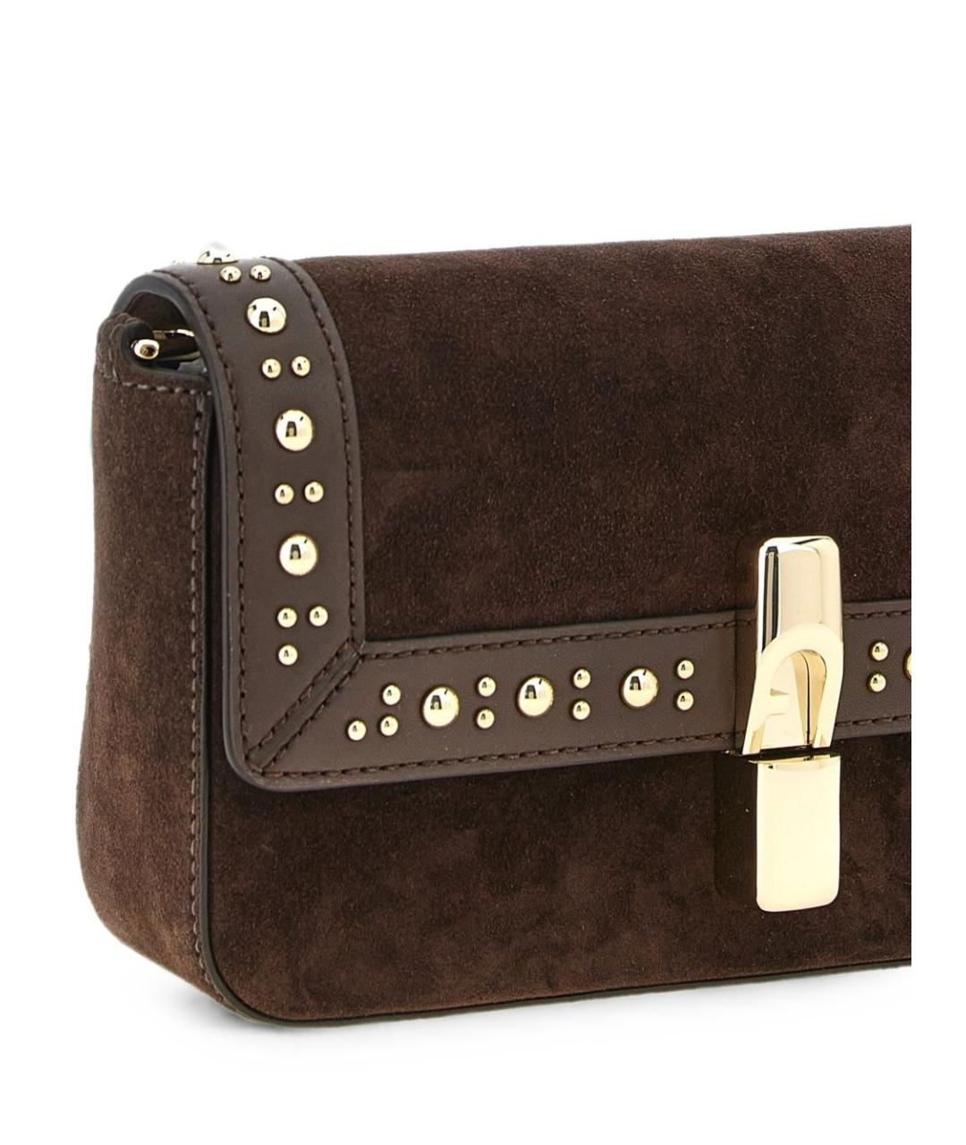 FURLA Коричневая замшевая сумка через плечо, фото 3