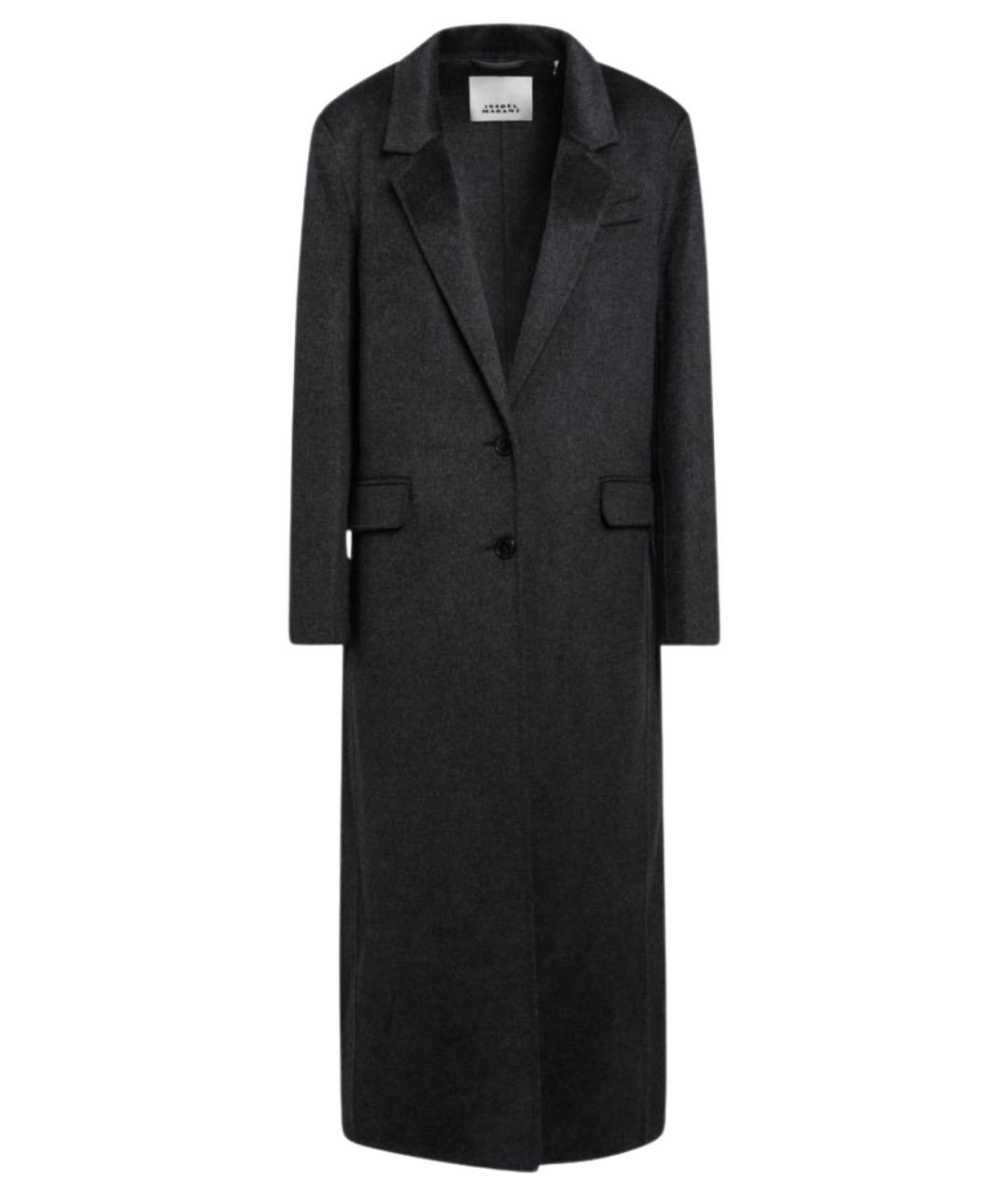 ISABEL MARANT Серое шерстяное пальто, фото 1