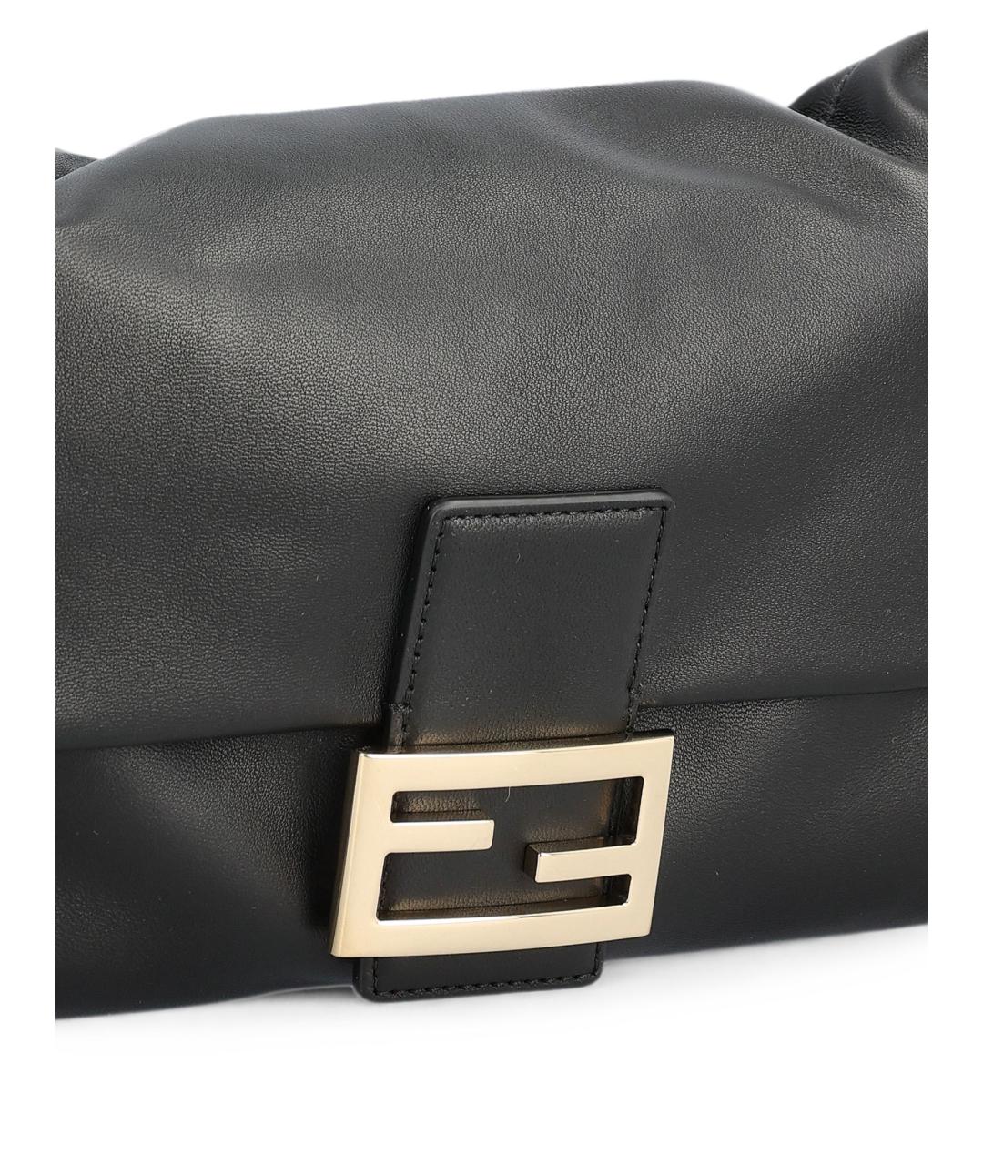 FENDI Черная кожаная сумка через плечо, фото 3