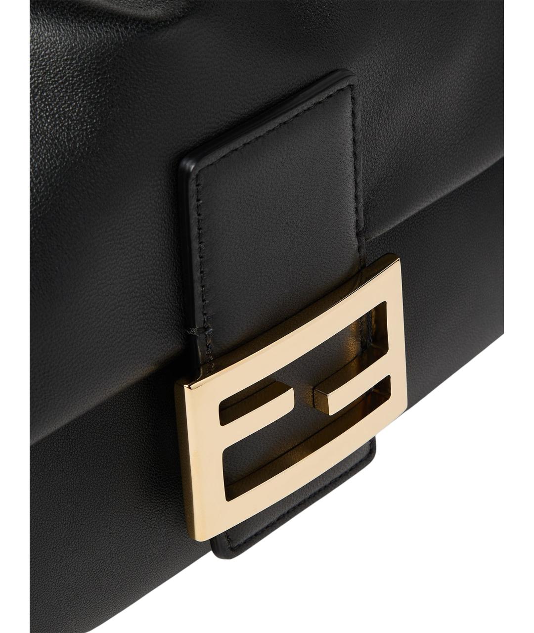 FENDI Черная кожаная сумка через плечо, фото 5