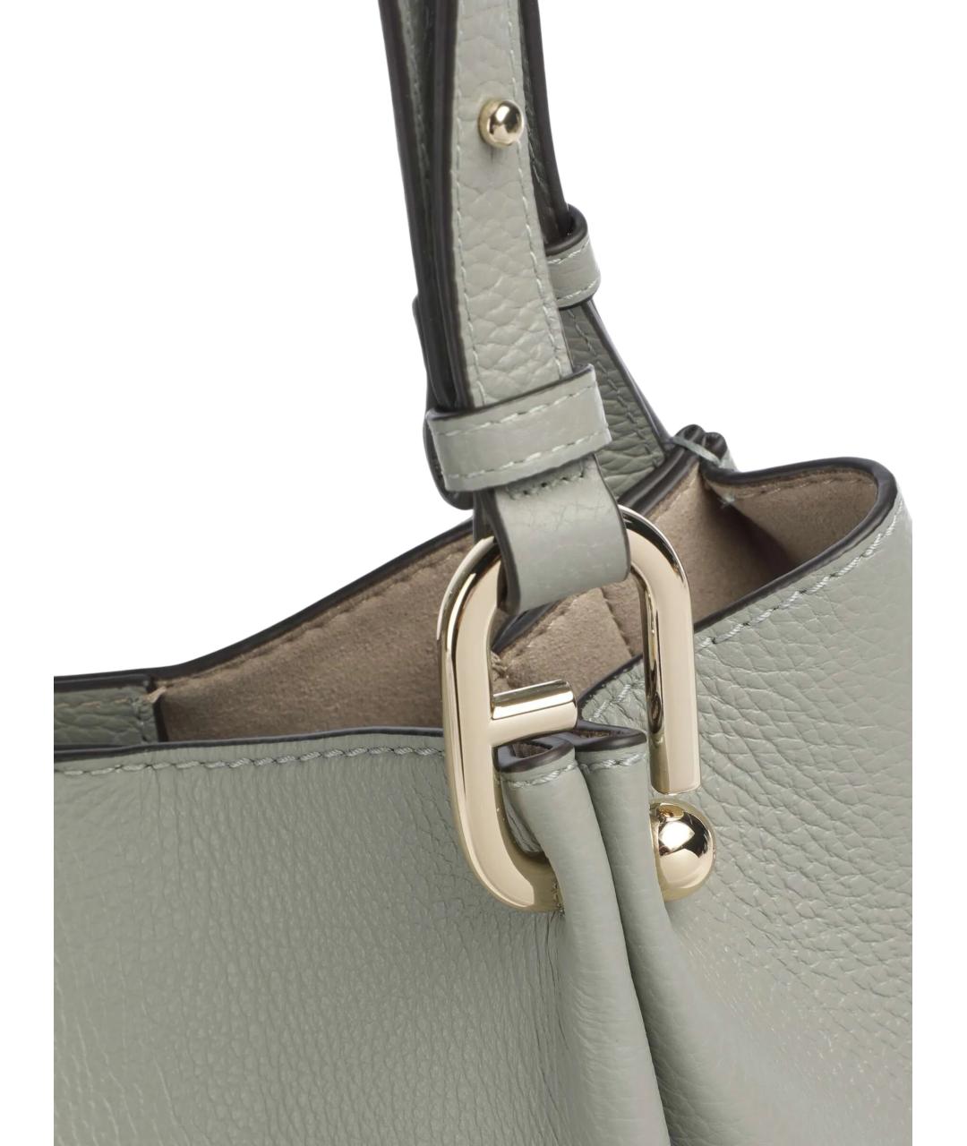 FURLA Зеленая кожаная сумка тоут, фото 5
