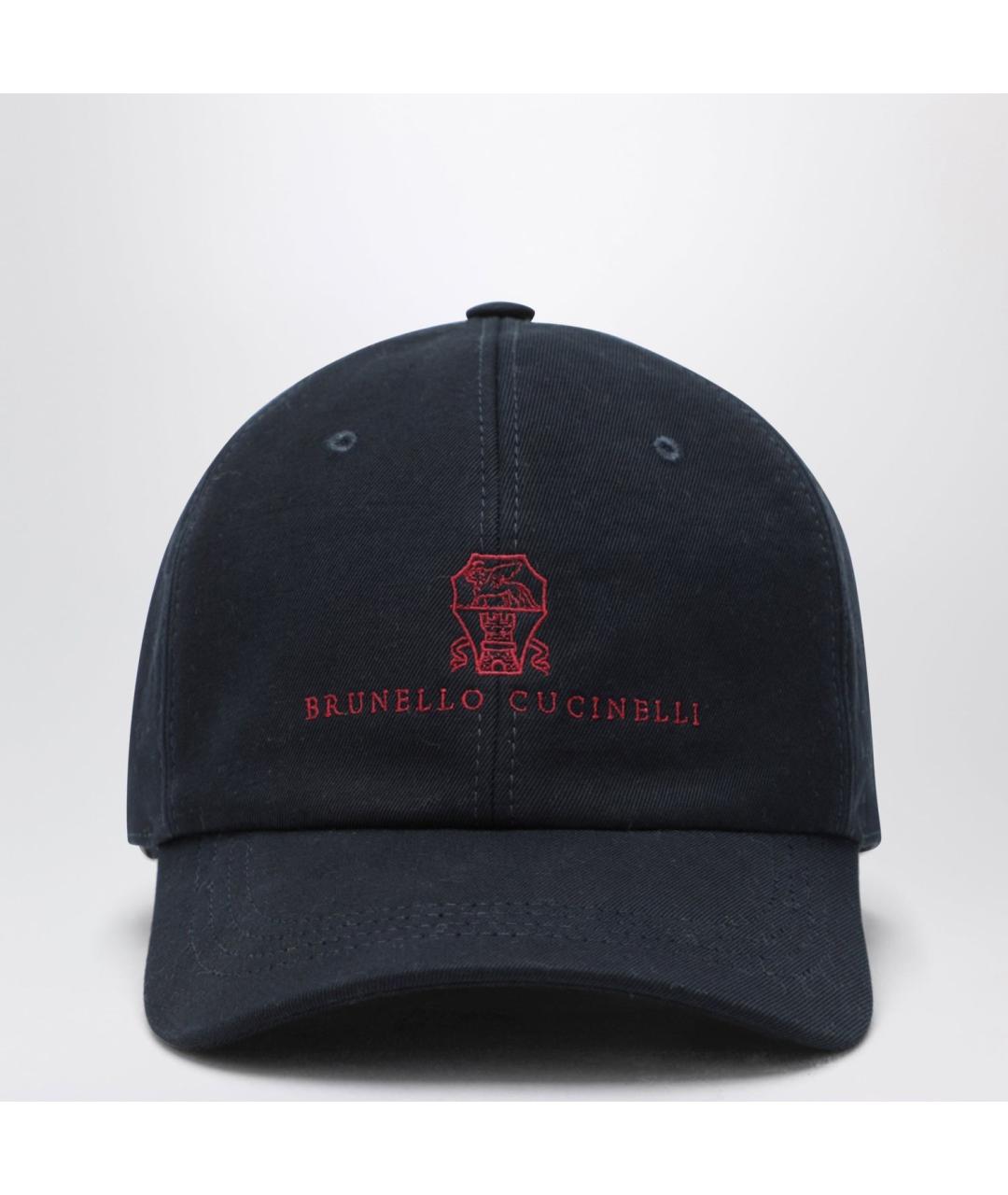 BRUNELLO CUCINELLI Синяя хлопковая кепка/бейсболка, фото 3