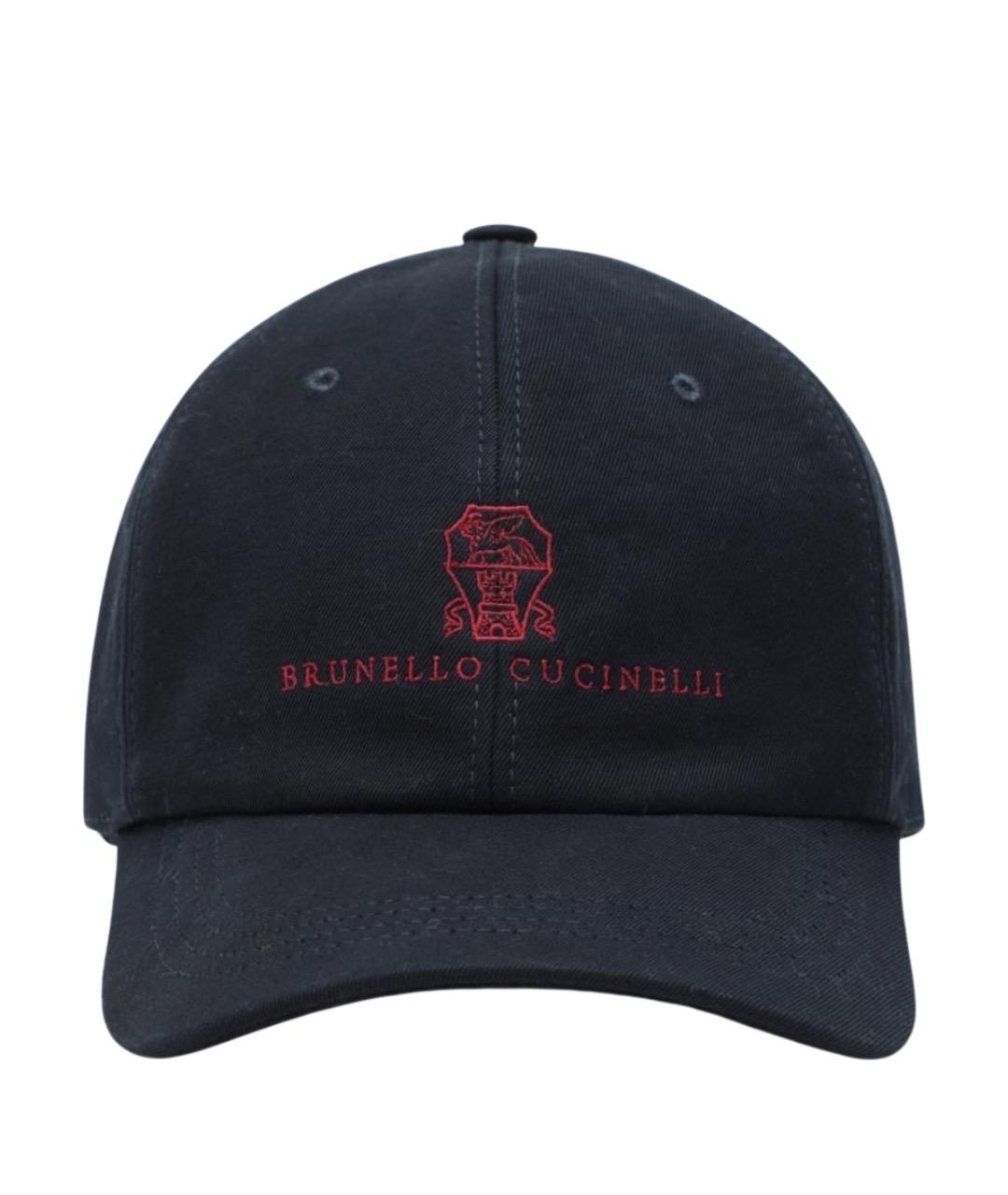 BRUNELLO CUCINELLI Синяя хлопковая кепка/бейсболка, фото 1