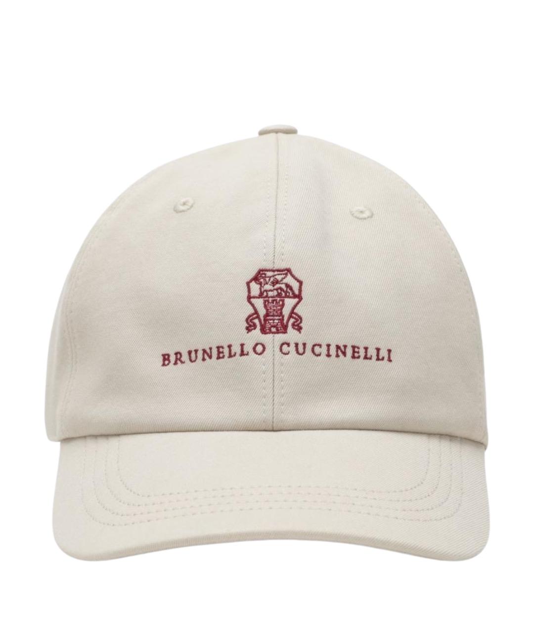 BRUNELLO CUCINELLI Бежевая хлопковая кепка/бейсболка, фото 1