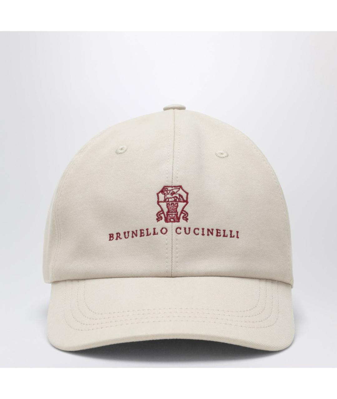 BRUNELLO CUCINELLI Бежевая хлопковая кепка/бейсболка, фото 3