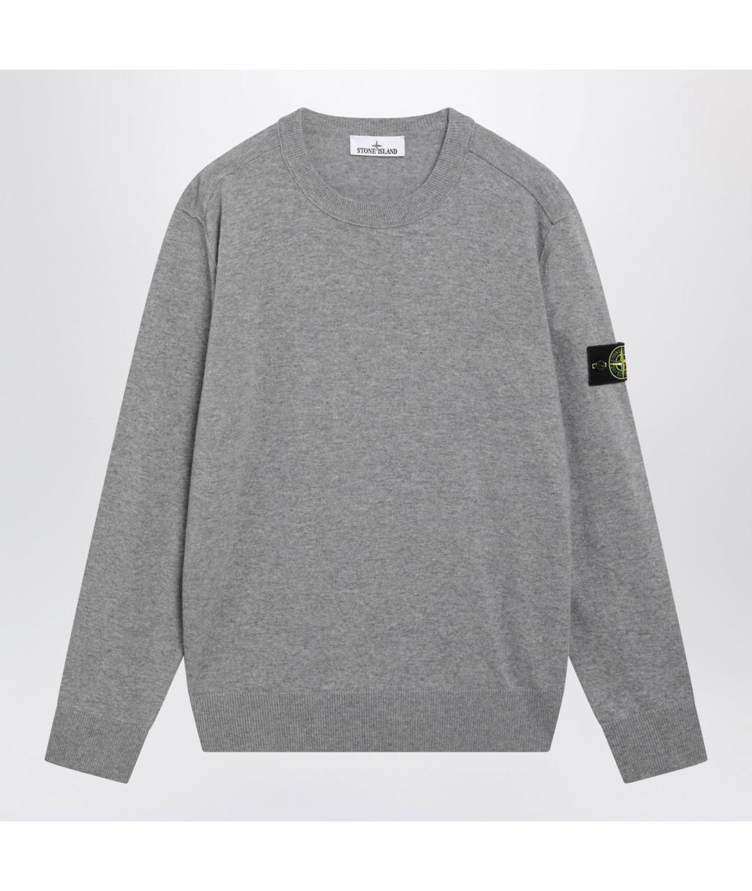 STONE ISLAND Серый шерстяной джемпер / свитер, фото 3