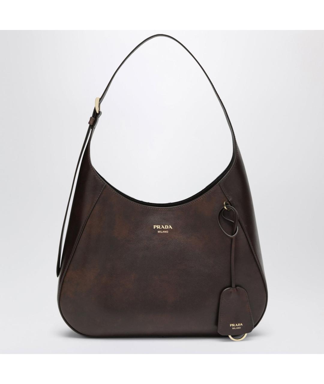 PRADA Коричневая кожаная сумка через плечо, фото 3