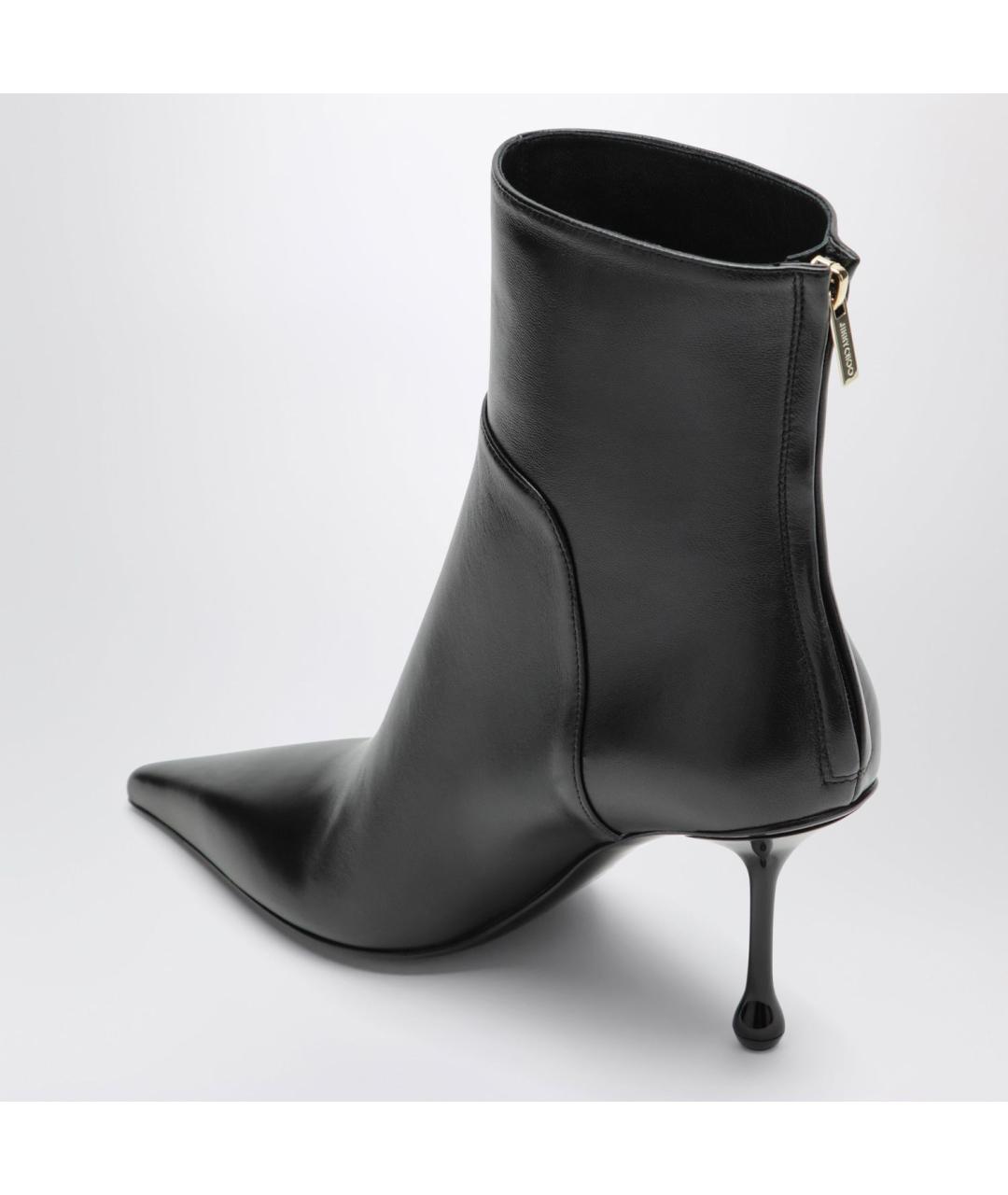 JIMMY CHOO Черные кожаные ботинки, фото 2