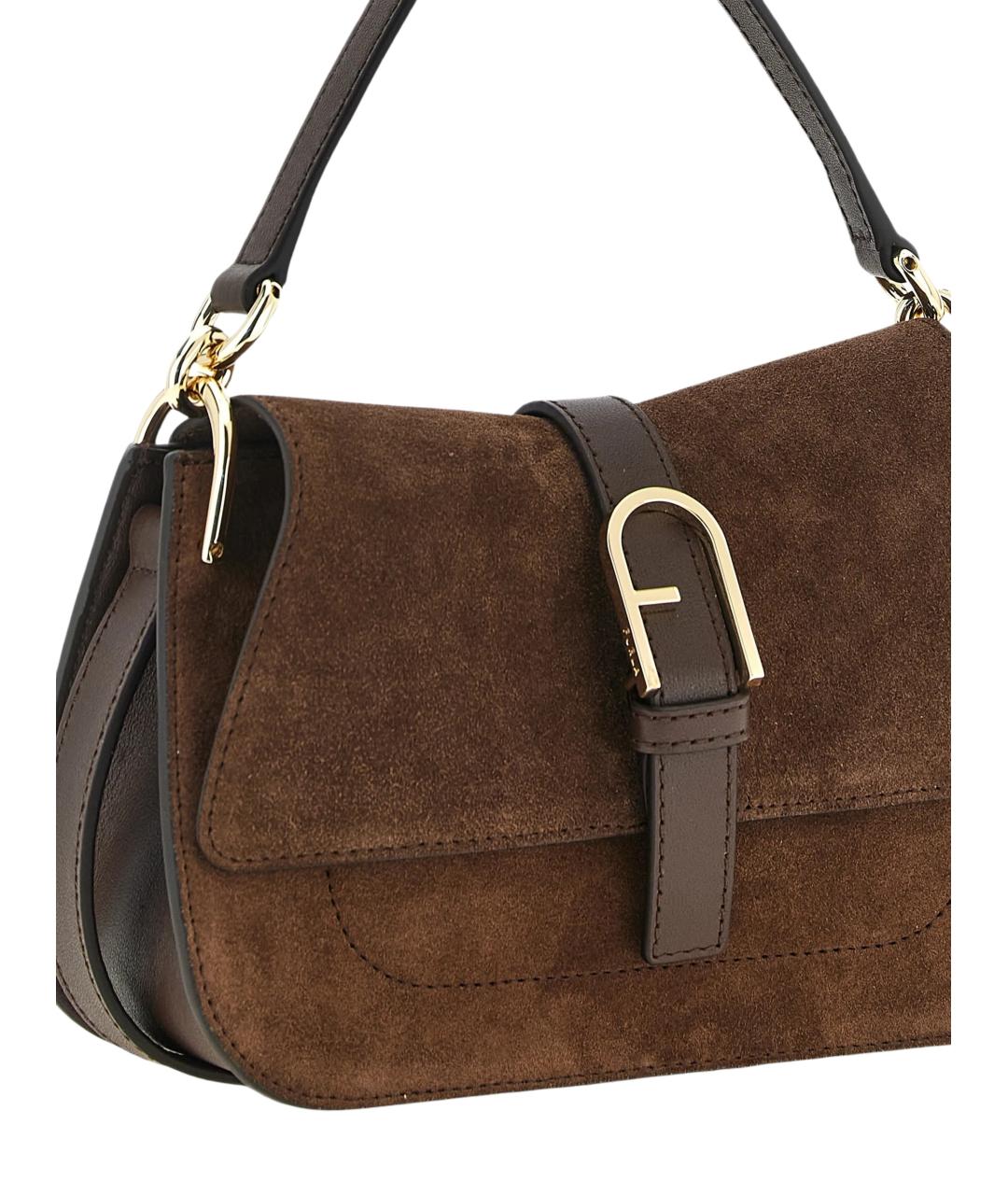 FURLA Коричневая замшевая сумка через плечо, фото 3
