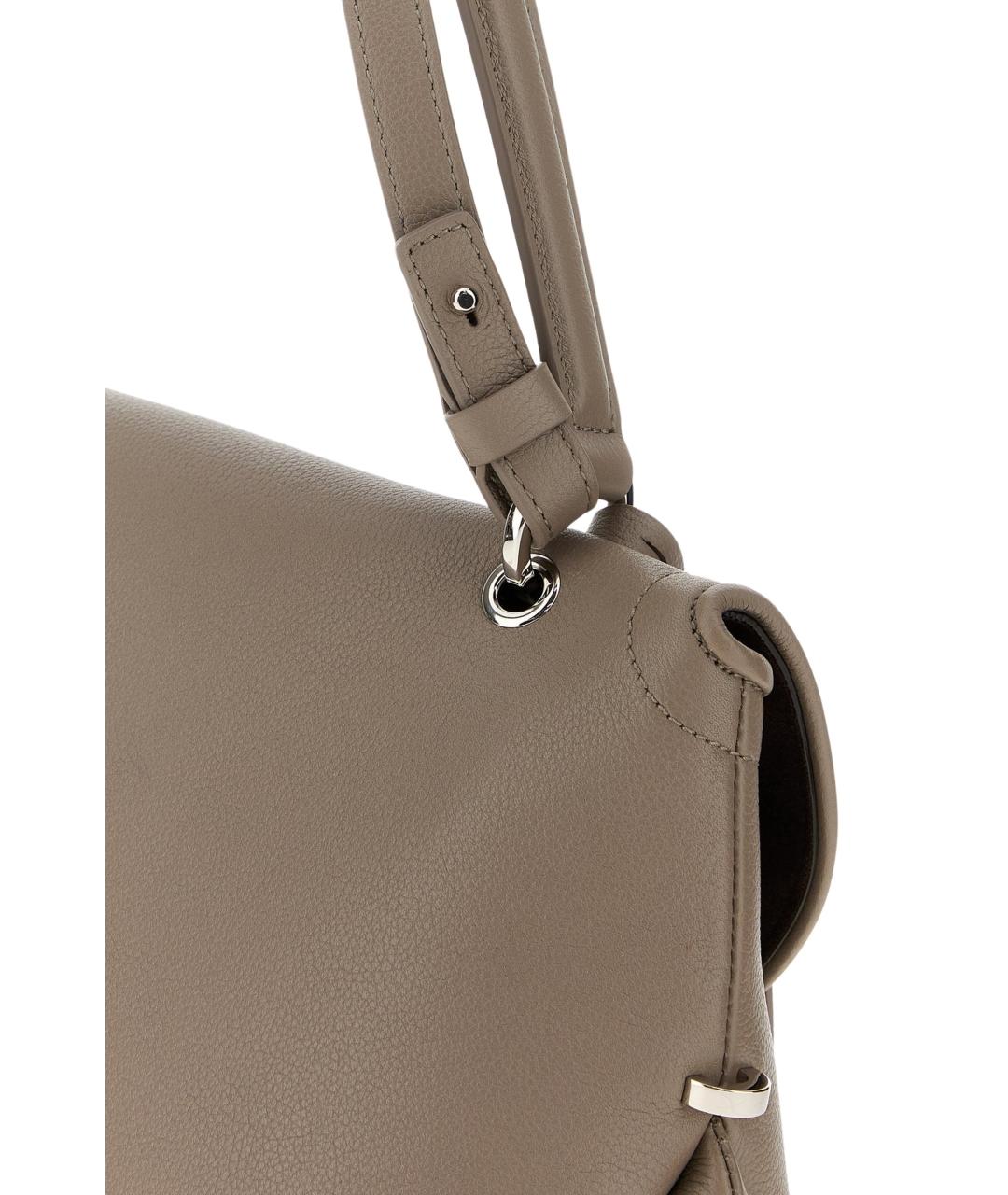 FERRAGAMO Коричневая кожаная сумка через плечо, фото 4