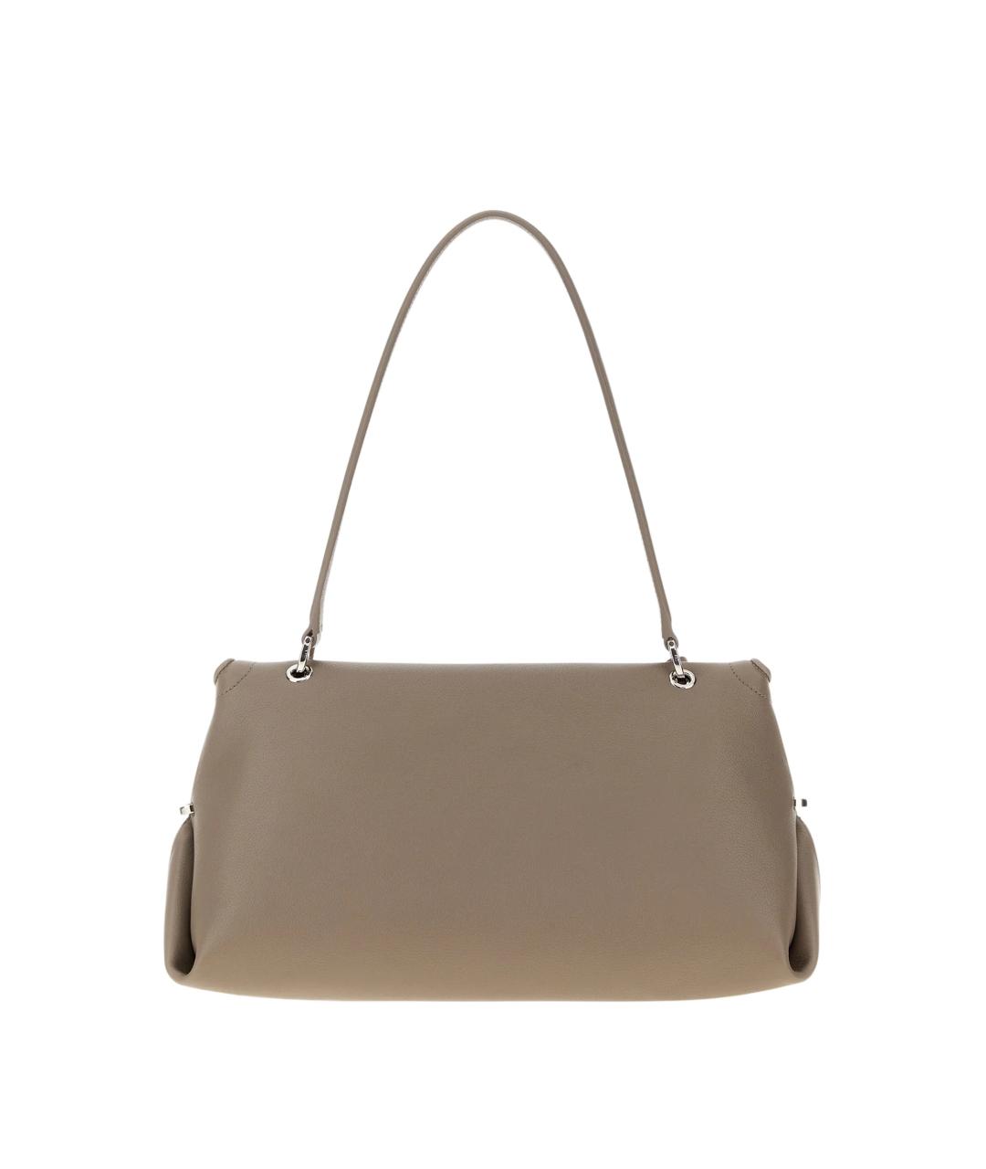 FERRAGAMO Коричневая кожаная сумка через плечо, фото 3