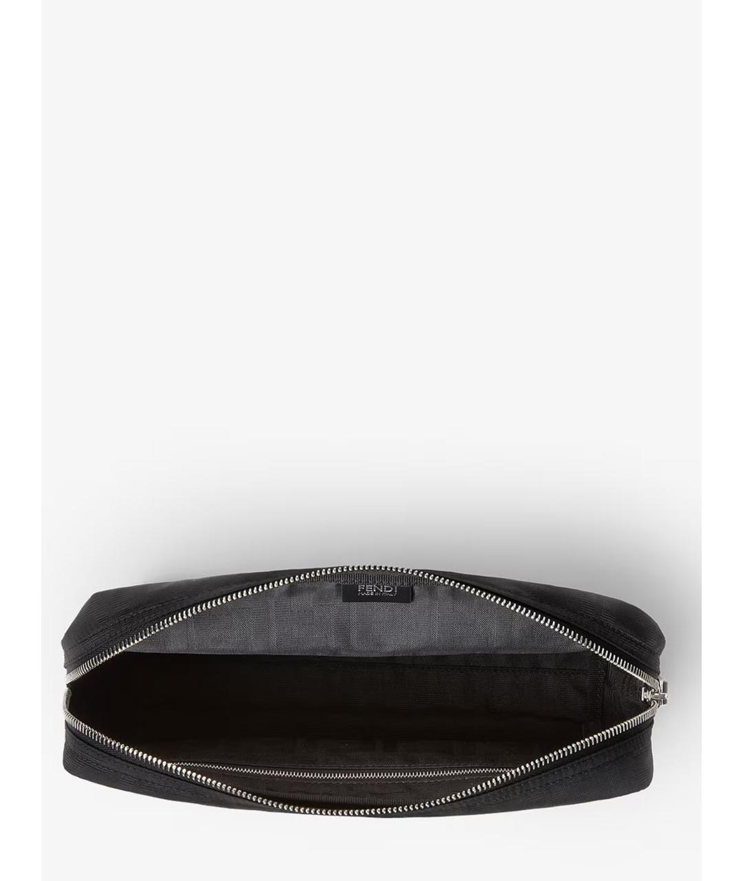 FENDI Черная синтетическая барсетка, фото 2