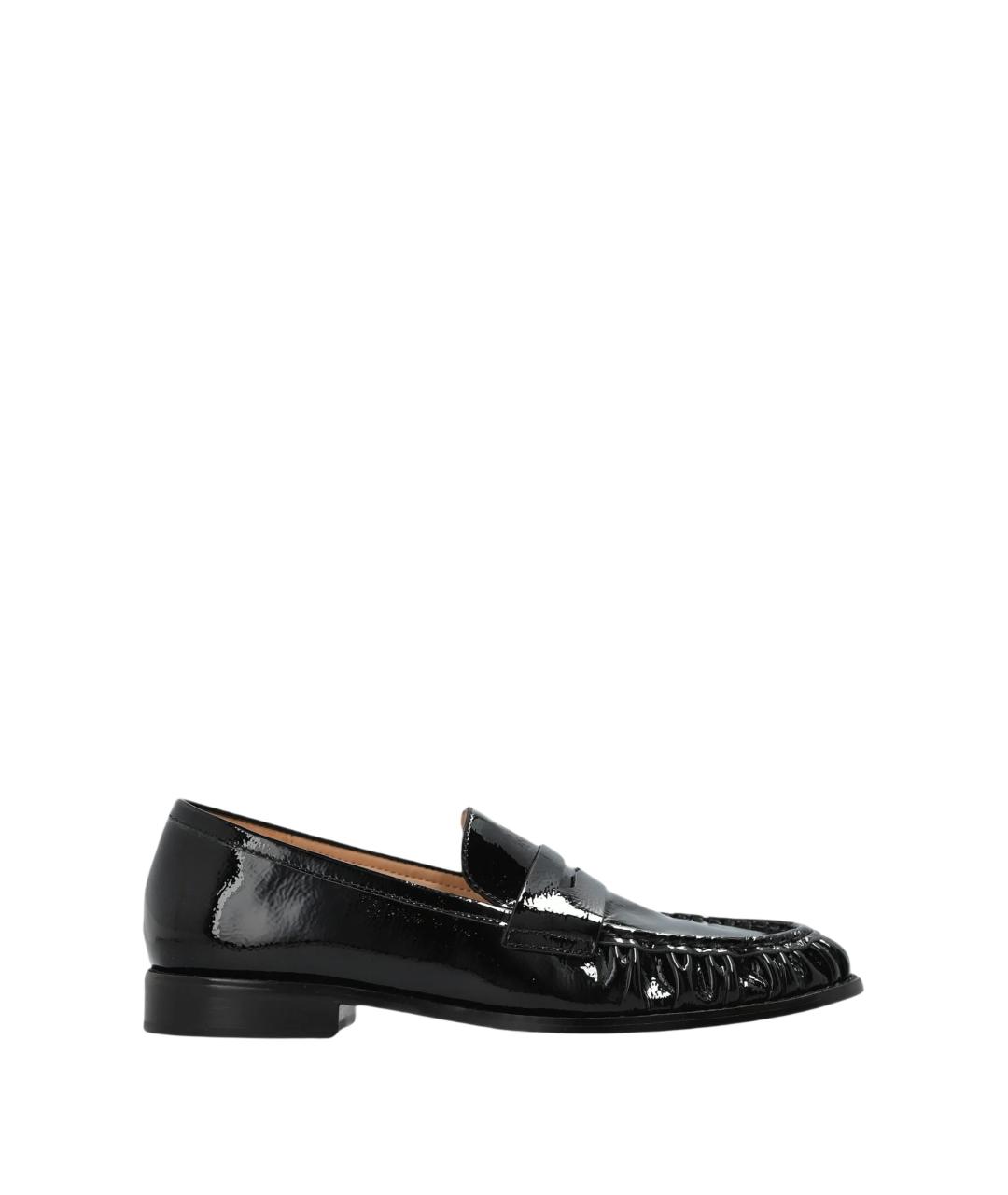 FURLA Черные кожаные лоферы, фото 1