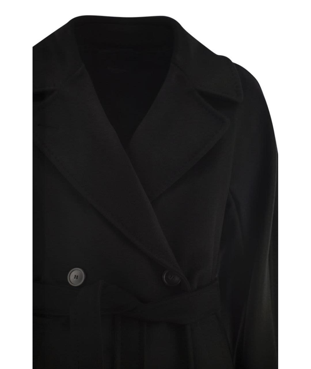 WEEKEND MAX MARA Черное шерстяное пальто, фото 4