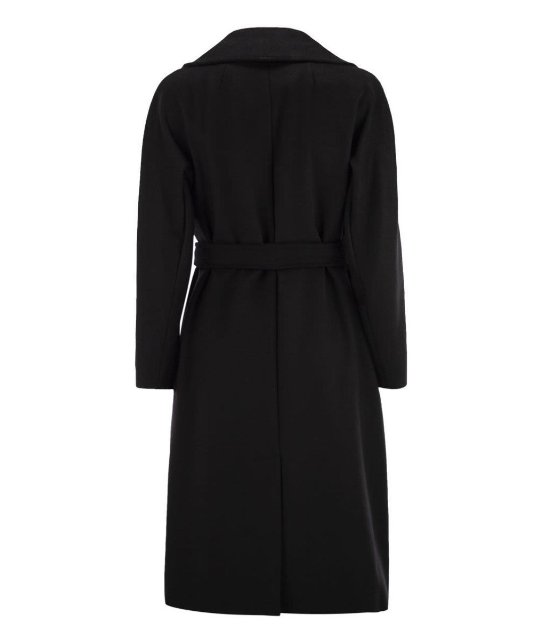 WEEKEND MAX MARA Черное шерстяное пальто, фото 2