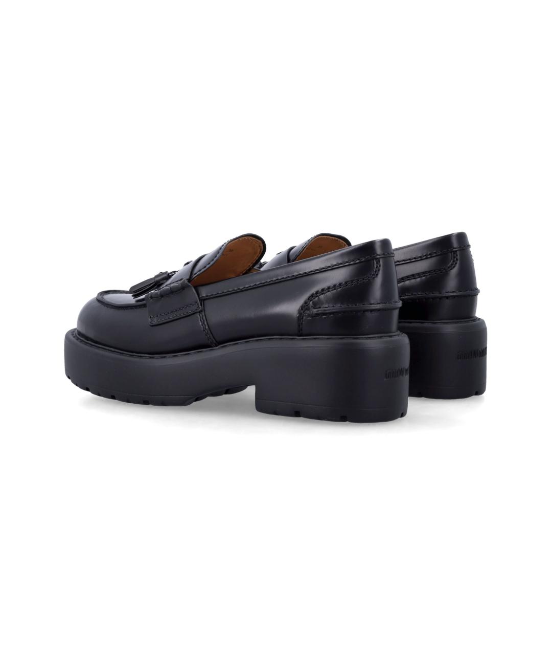 MIU MIU Черные кожаные лоферы, фото 3