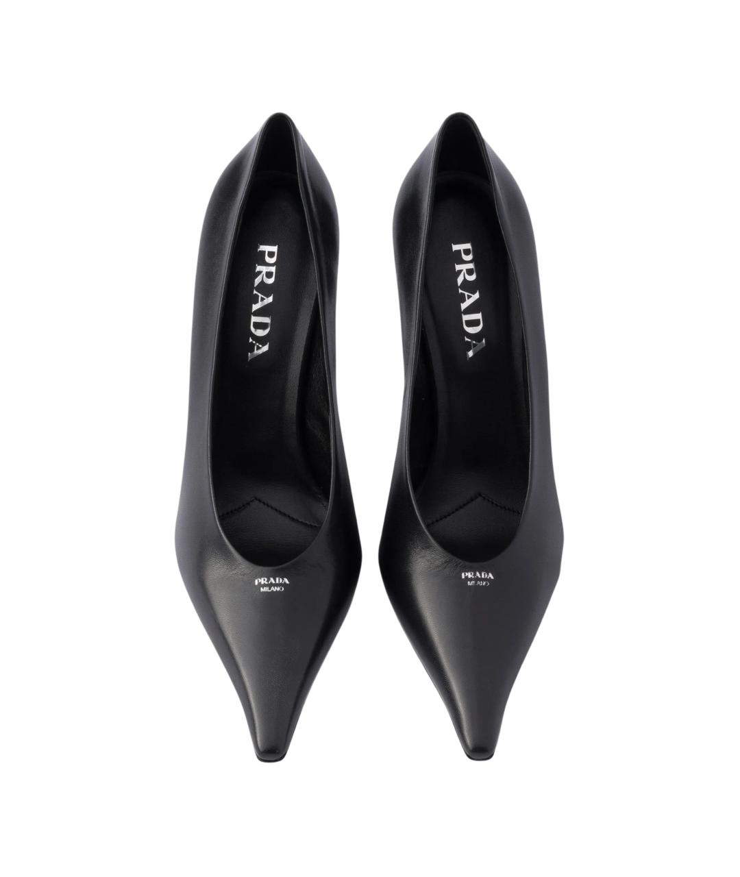 PRADA Черные кожаные туфли, фото 4