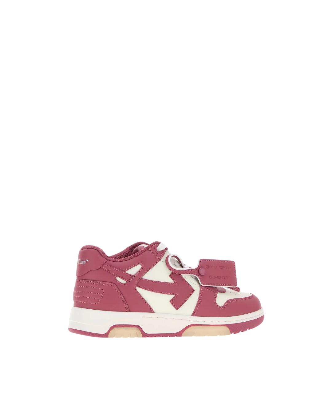 OFF-WHITE Розовые кожаные кроссовки, фото 3