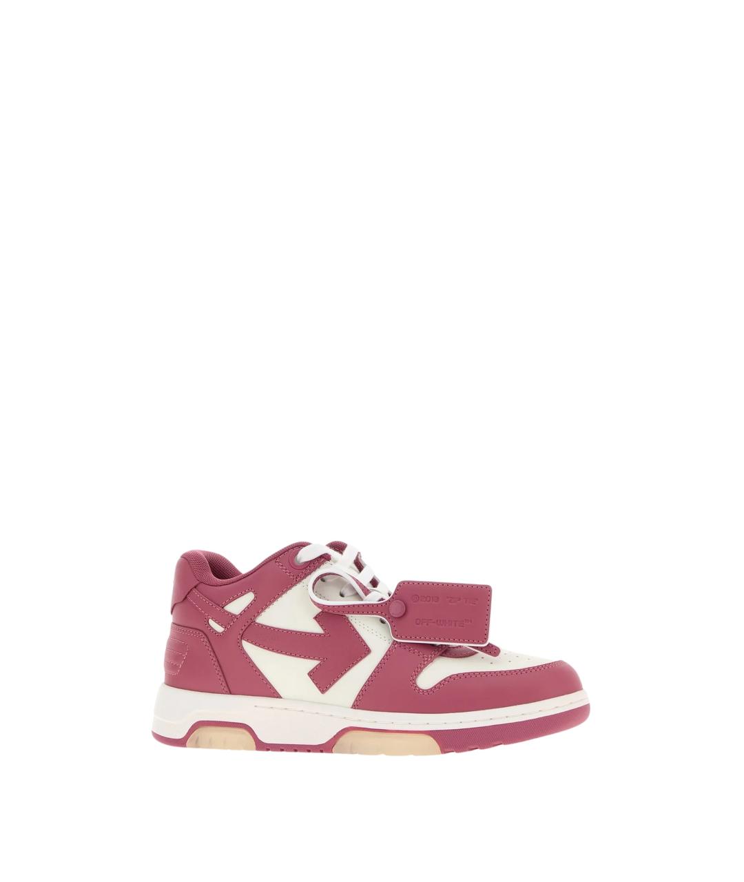 OFF-WHITE Розовые кожаные кроссовки, фото 2