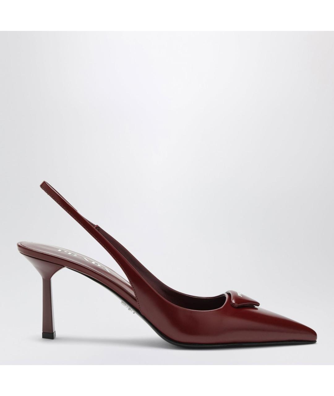 PRADA Красные кожаные туфли, фото 3