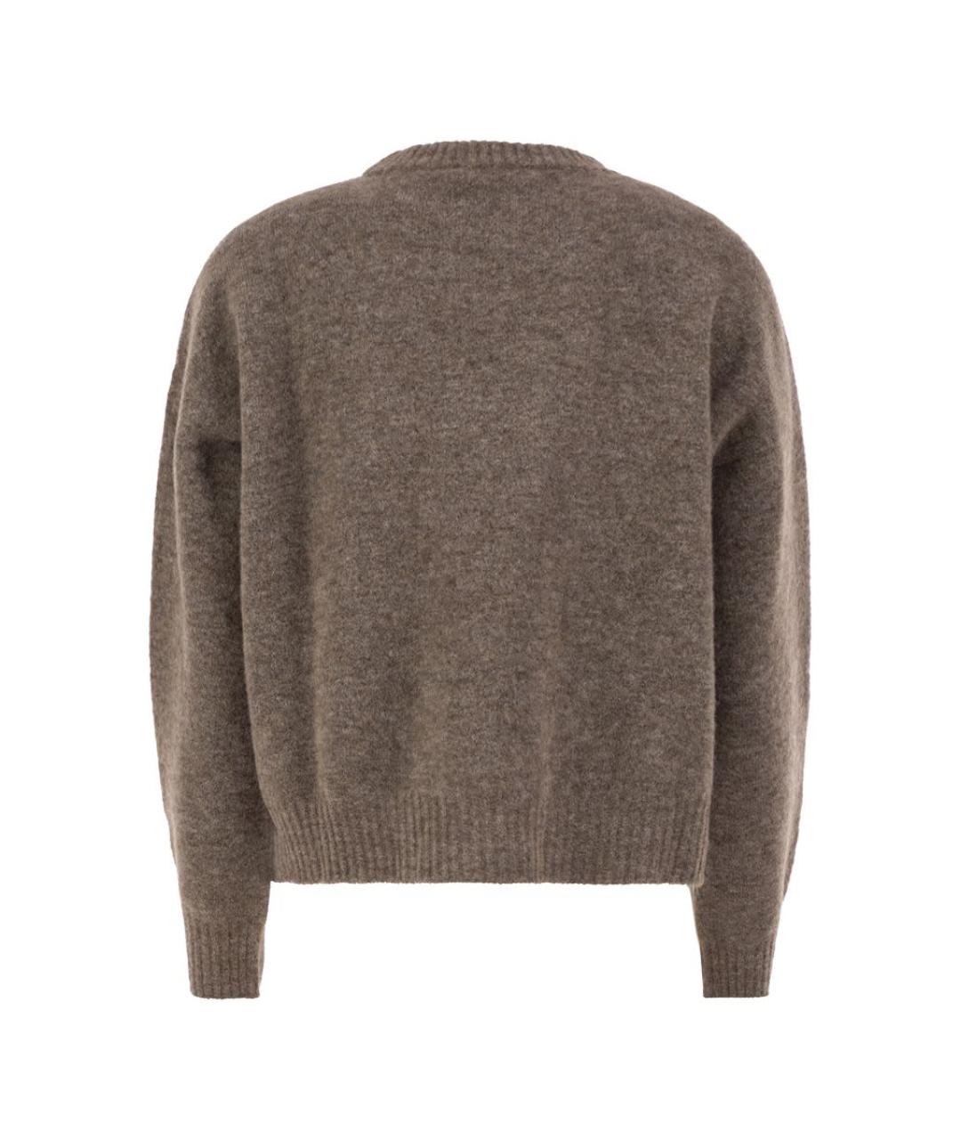 WEEKEND MAX MARA Коричневый шерстяной джемпер / свитер, фото 2