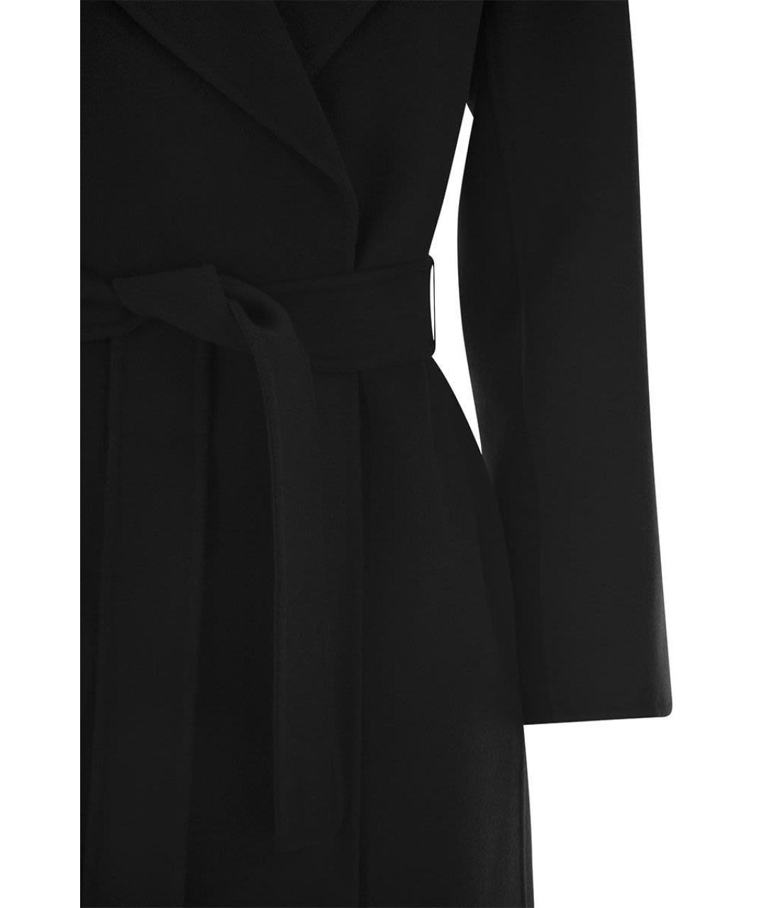'S MAX MARA Черное шерстяное пальто, фото 4