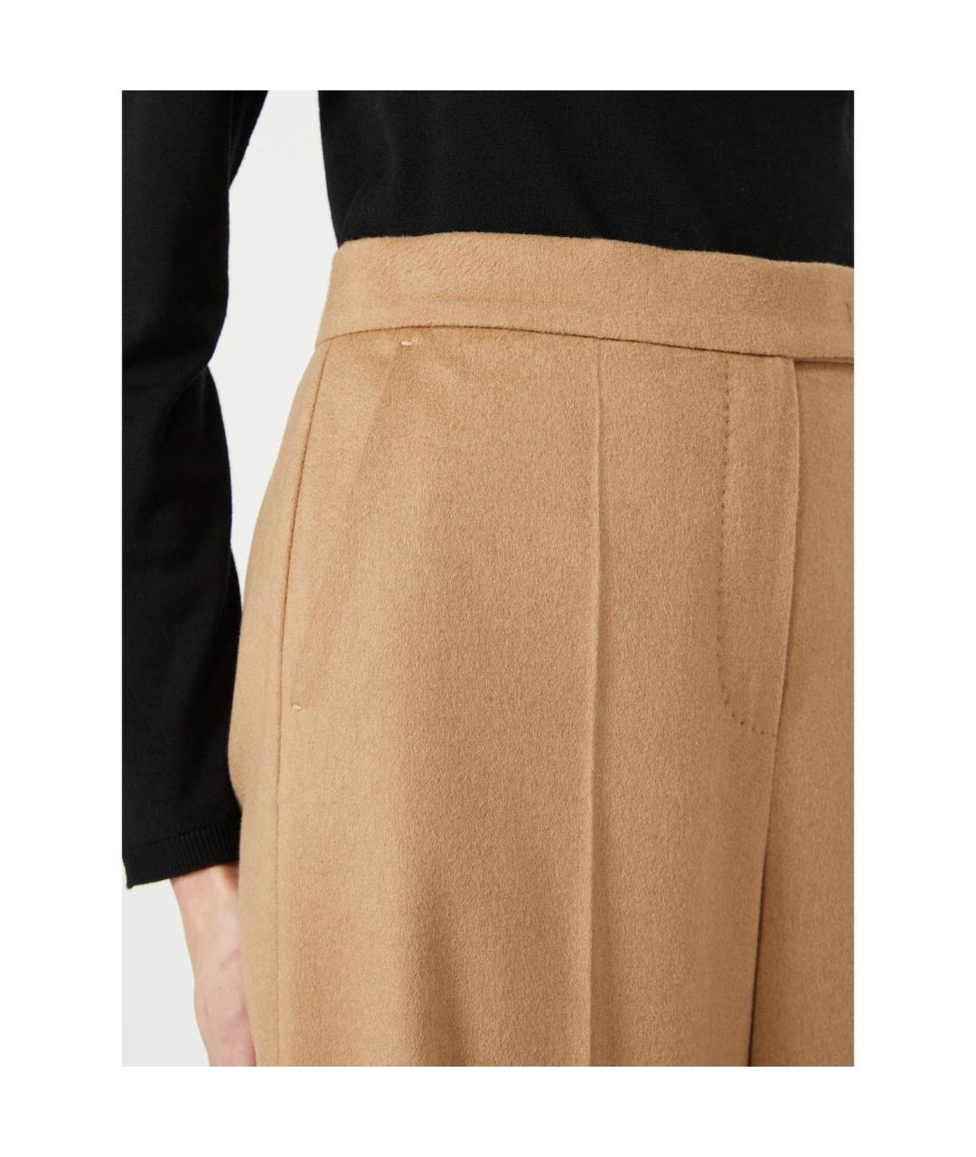 MAX MARA Бежевые прямые брюки, фото 3