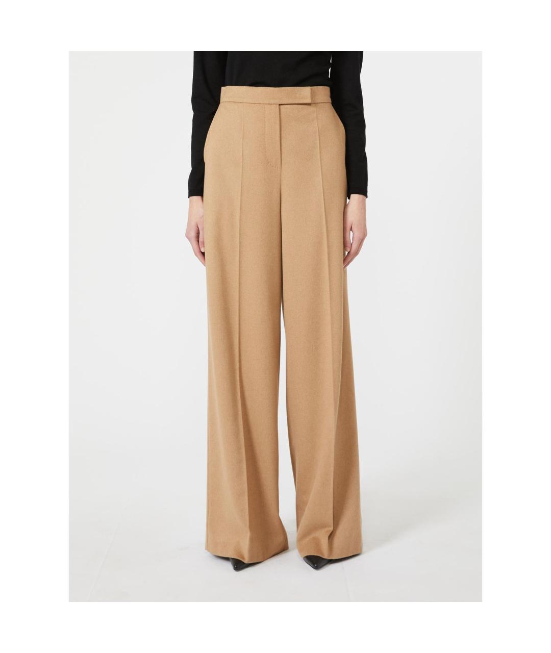 MAX MARA Бежевые прямые брюки, фото 5