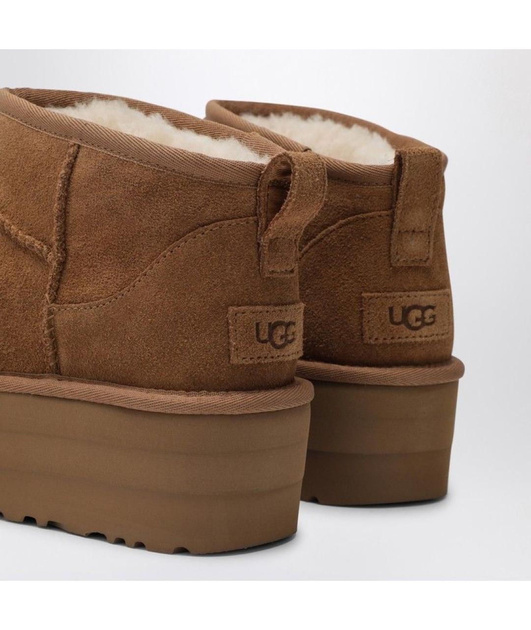 UGG Бежевые замшевые ботинки, фото 5