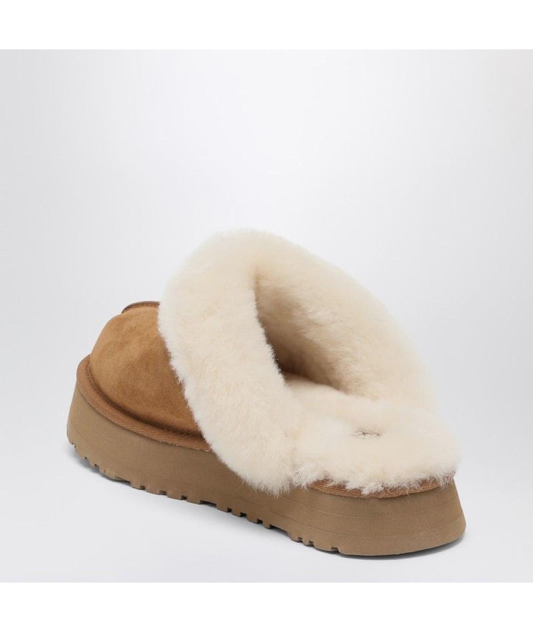 UGG Бежевые замшевые мюли, фото 2