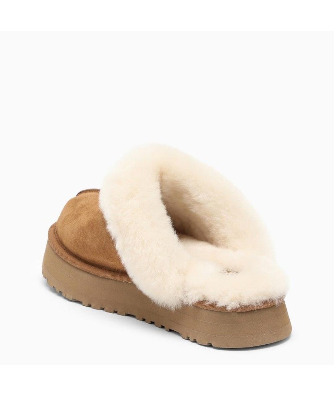 UGG Бежевые замшевые мюли, фото 4