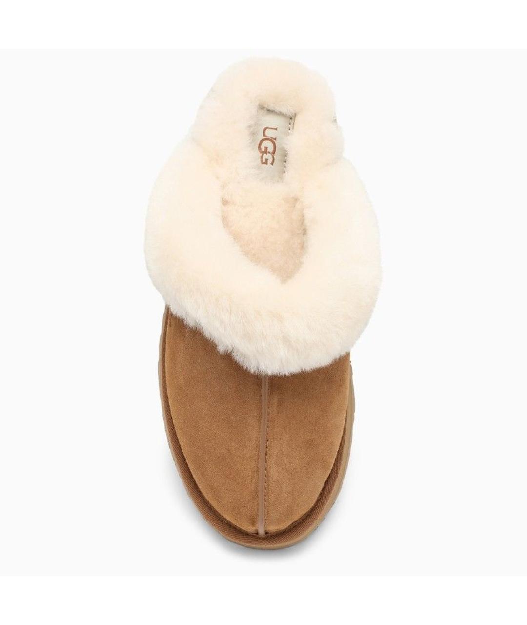 UGG Бежевые замшевые мюли, фото 3