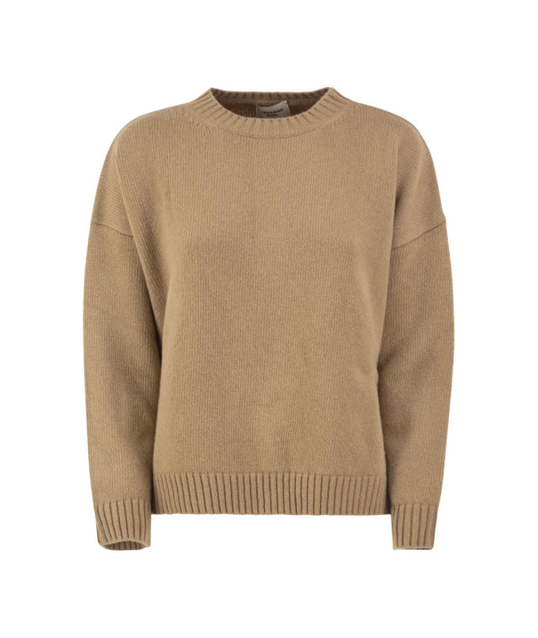 WEEKEND MAX MARA Бежевый шерстяной джемпер / свитер, фото 1