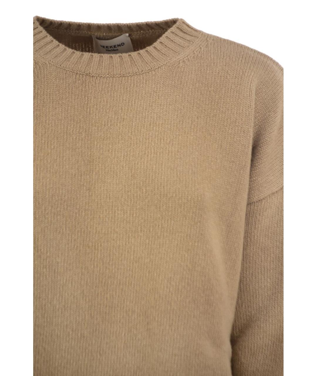 WEEKEND MAX MARA Бежевый шерстяной джемпер / свитер, фото 4