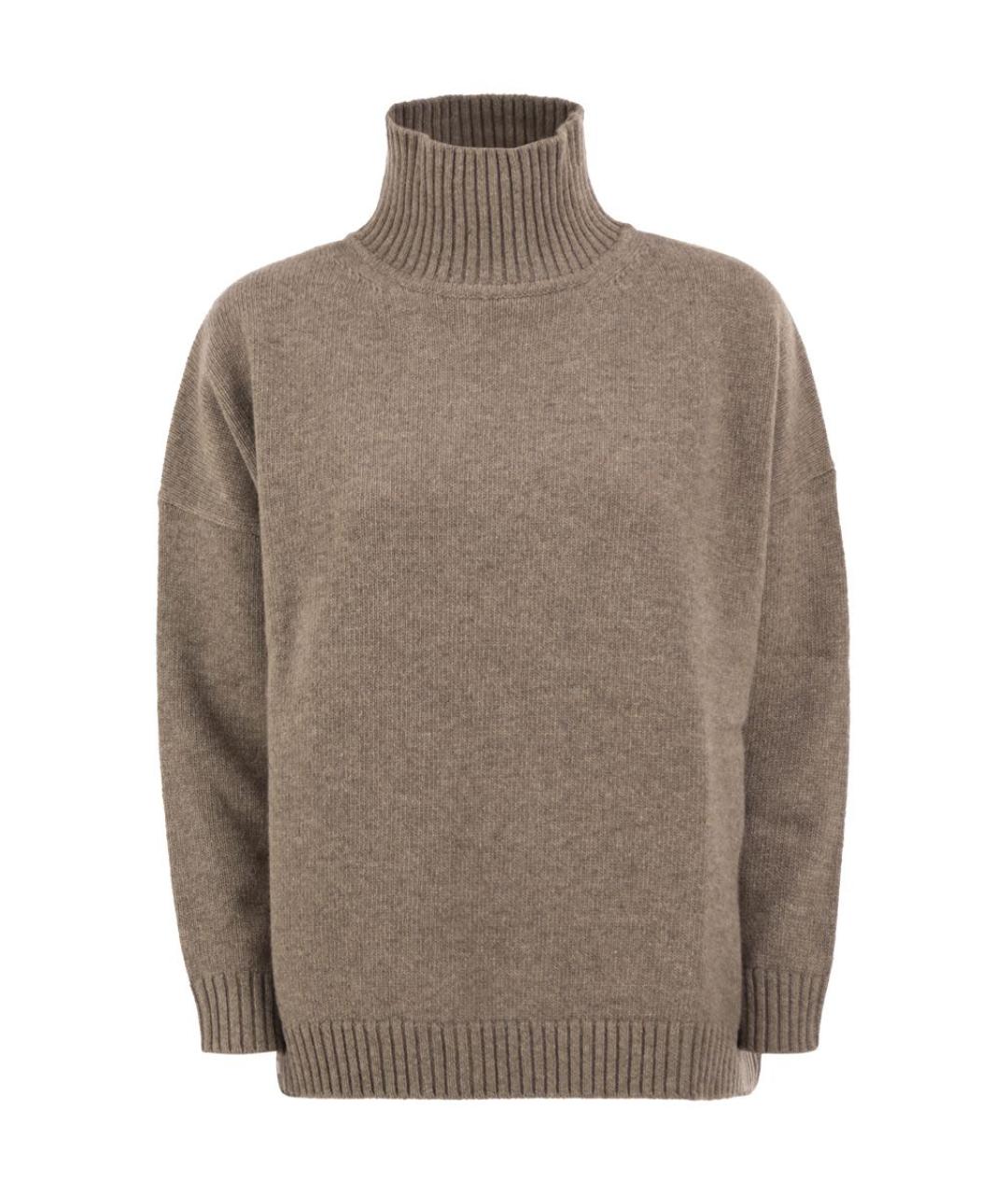 WEEKEND MAX MARA Коричневый шерстяной джемпер / свитер, фото 1