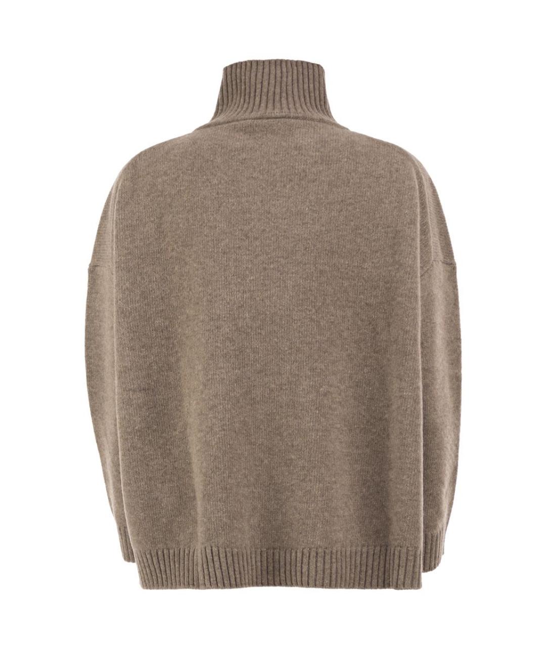 WEEKEND MAX MARA Коричневый шерстяной джемпер / свитер, фото 2