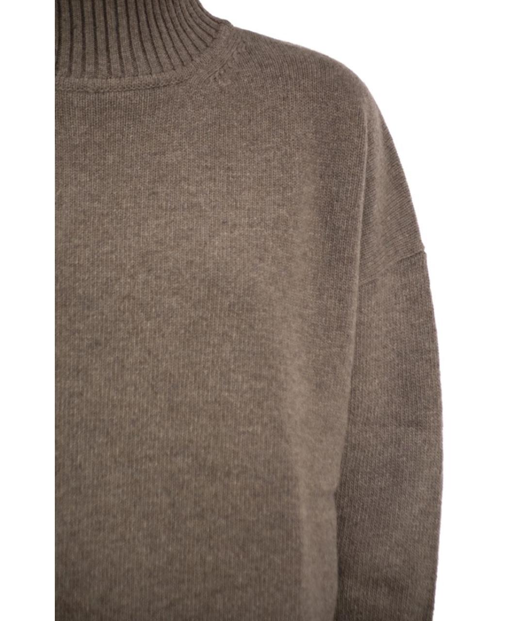 WEEKEND MAX MARA Коричневый шерстяной джемпер / свитер, фото 4