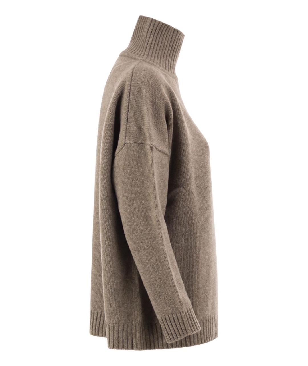 WEEKEND MAX MARA Коричневый шерстяной джемпер / свитер, фото 3