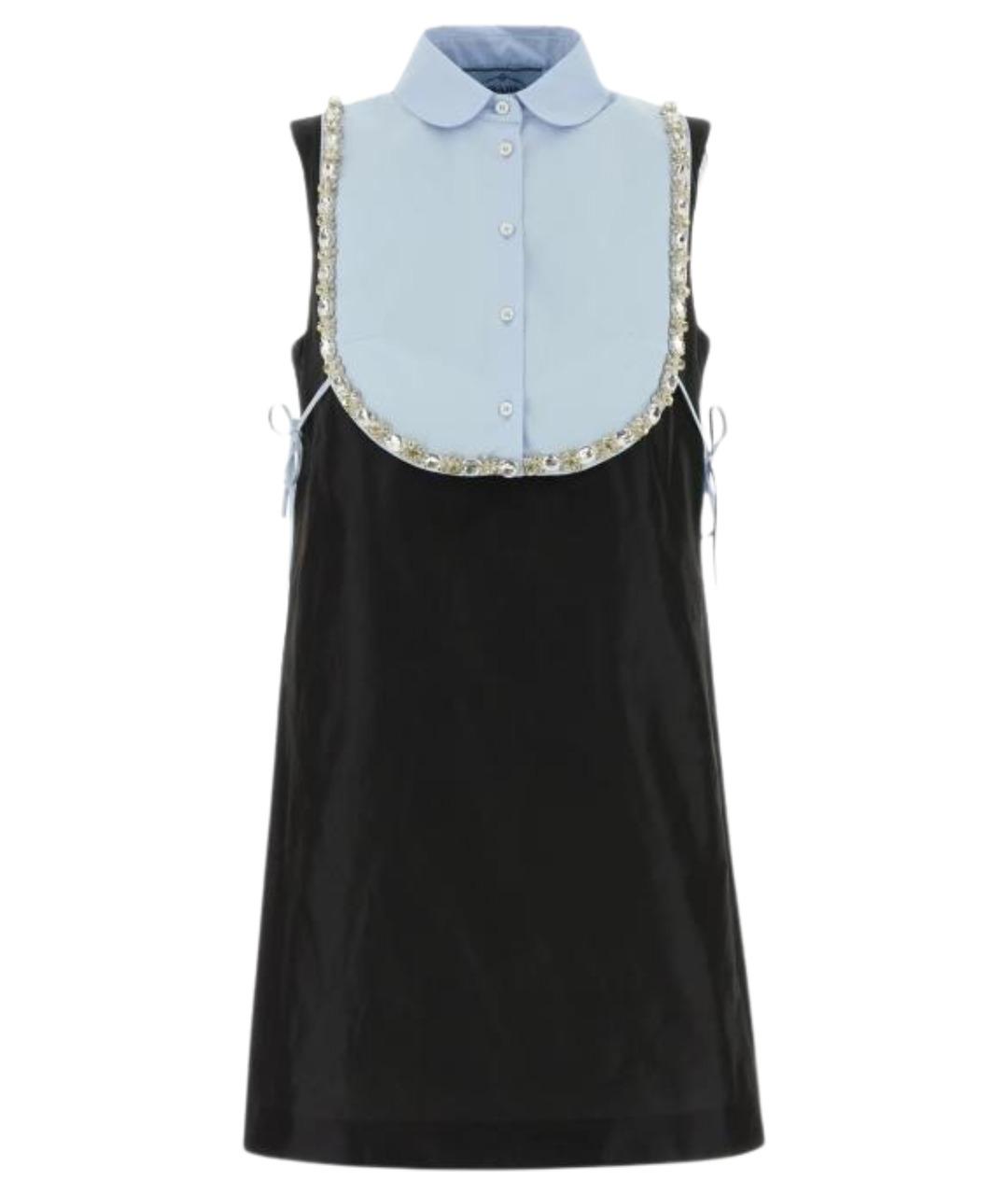 PRADA Черное хлопковое повседневное платье, фото 1