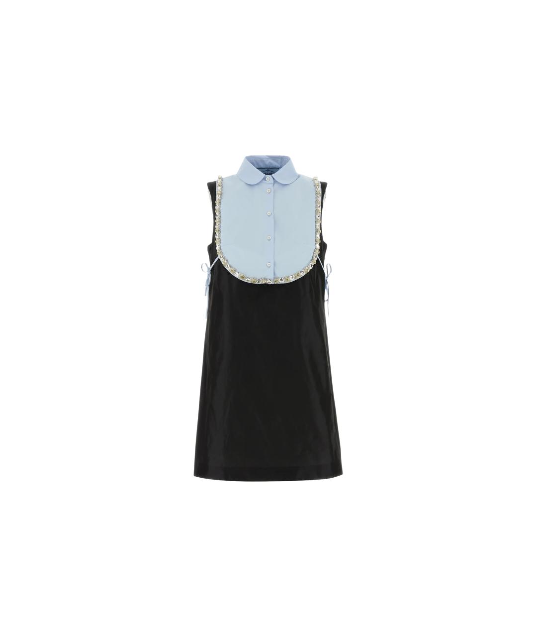 PRADA Черное хлопковое повседневное платье, фото 4
