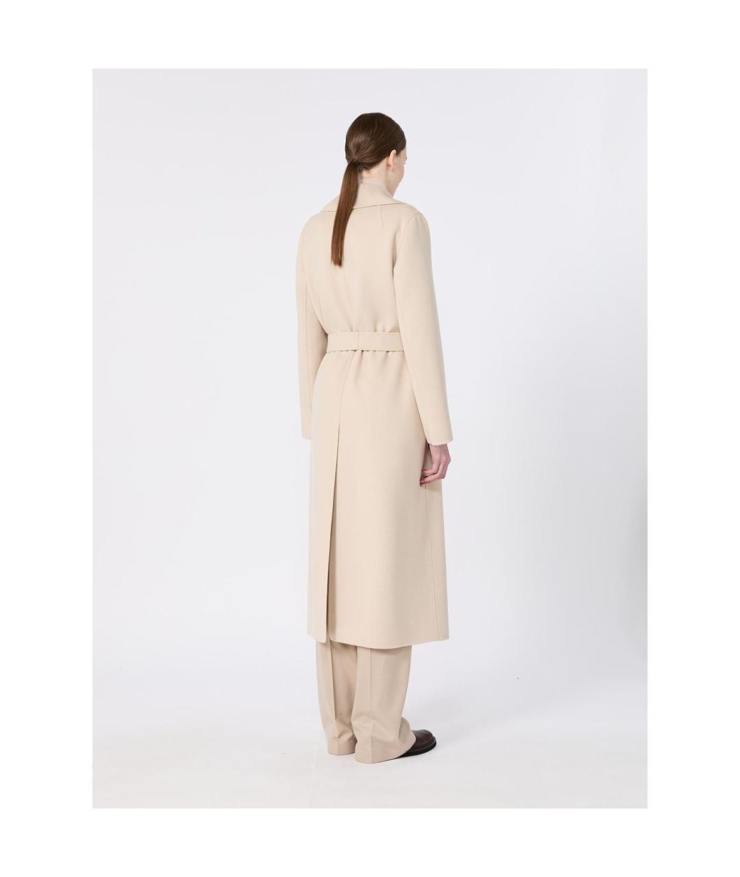 'S MAX MARA Бежевое шерстяное пальто, фото 2