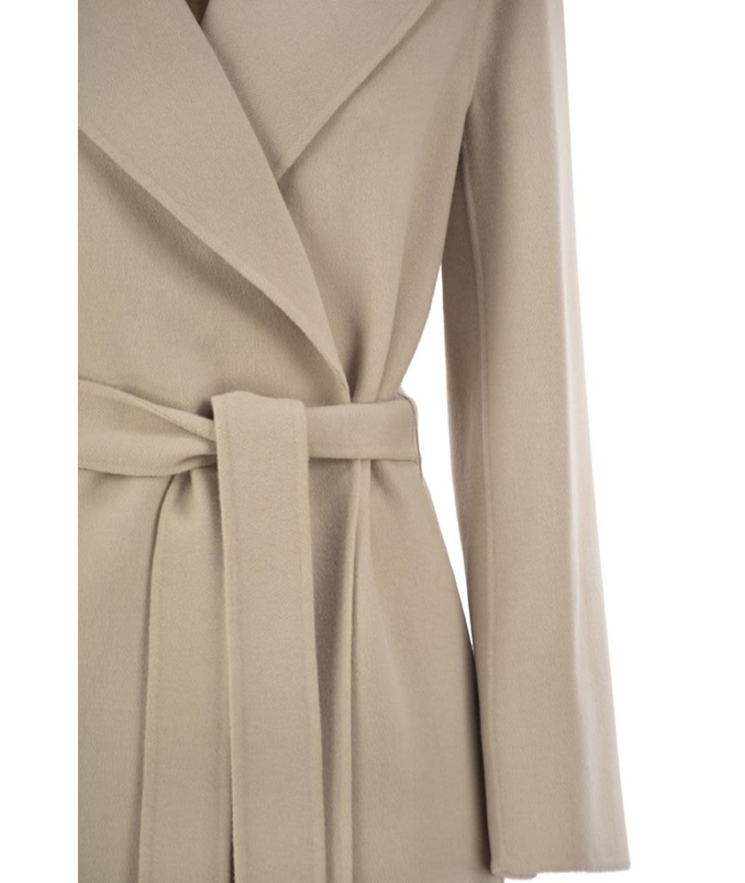 'S MAX MARA Бежевое шерстяное пальто, фото 4