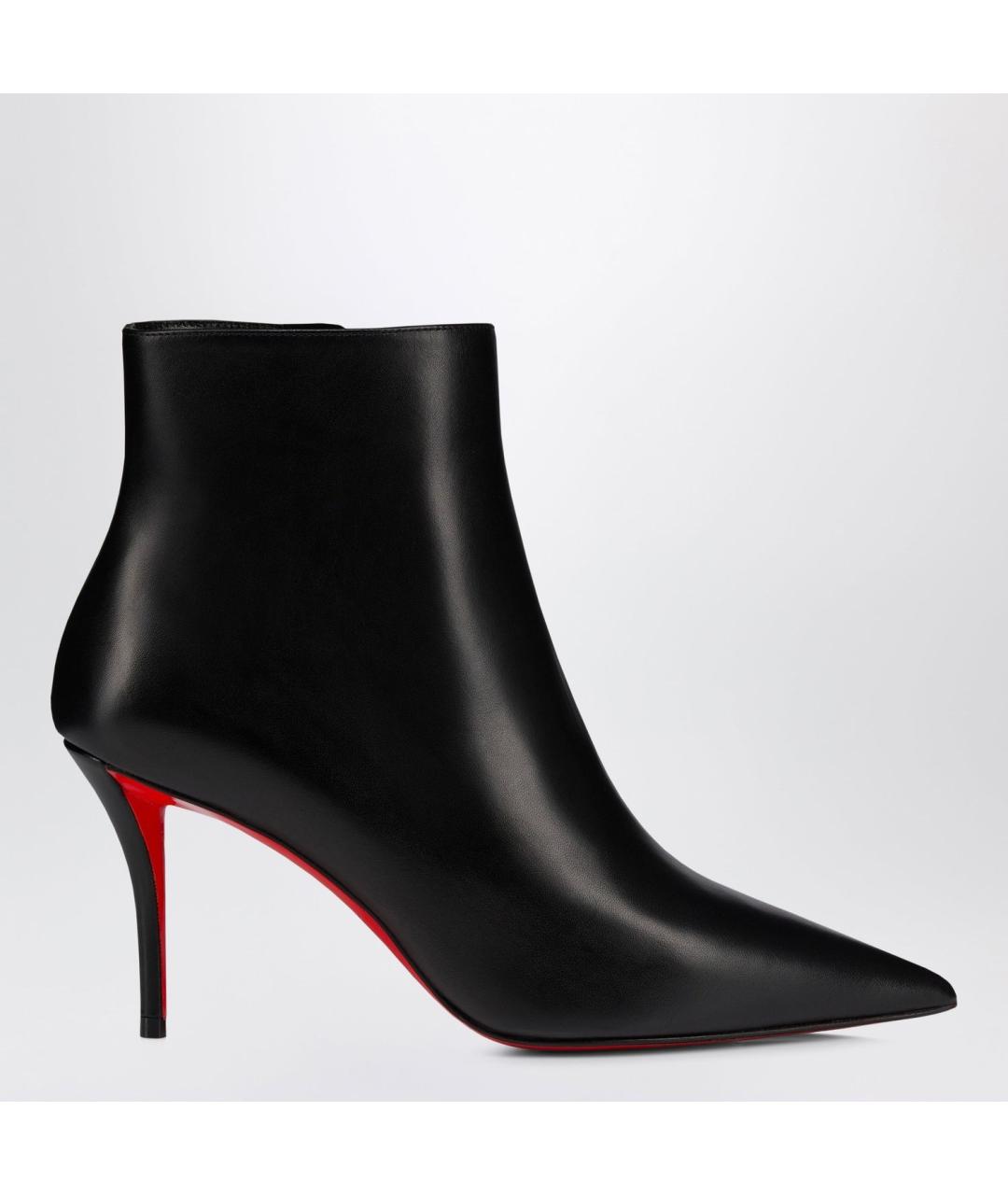 CHRISTIAN LOUBOUTIN Черные кожаные ботильоны, фото 3