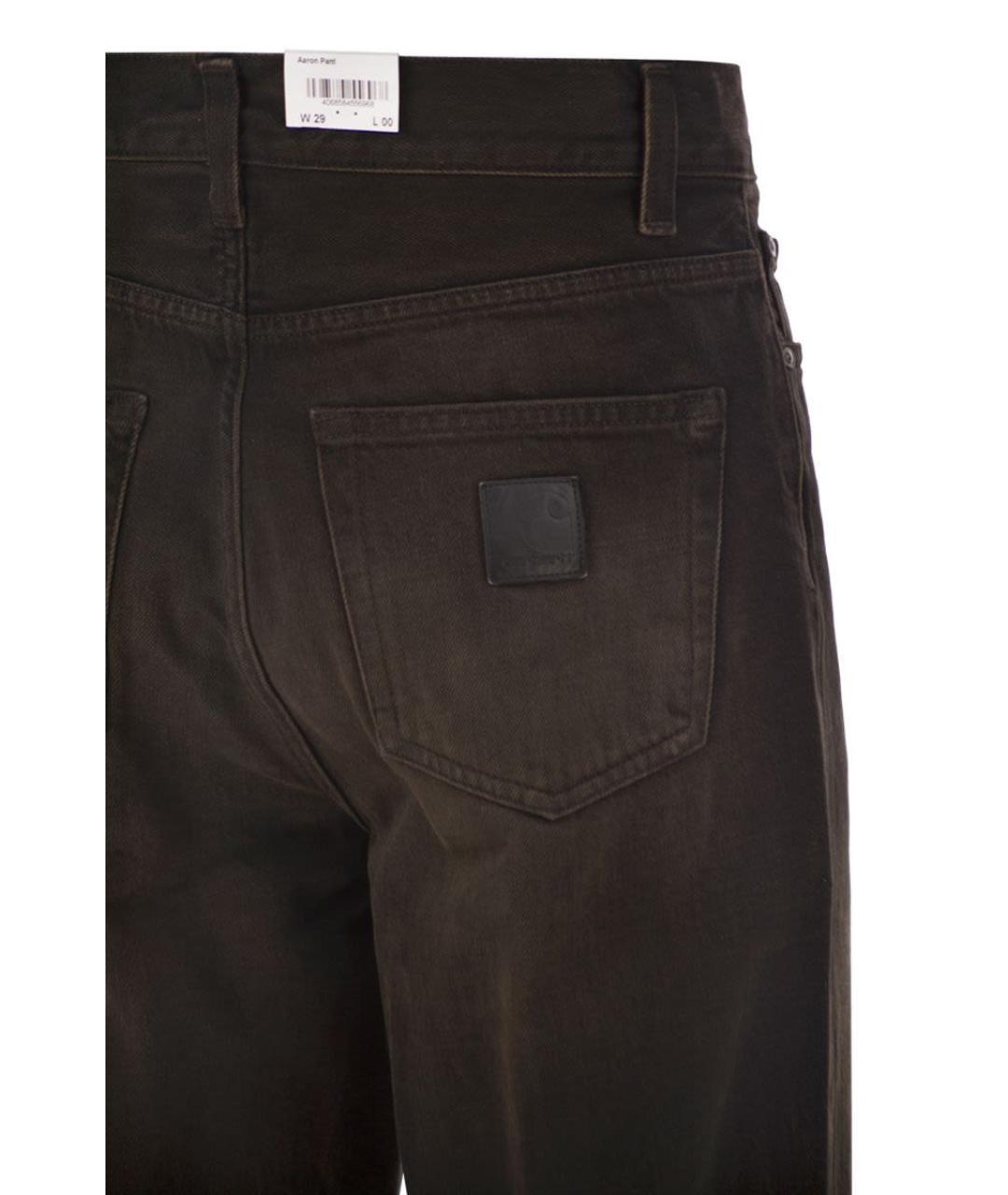 CARHARTT WIP Черные хлопковые прямые джинсы, фото 4