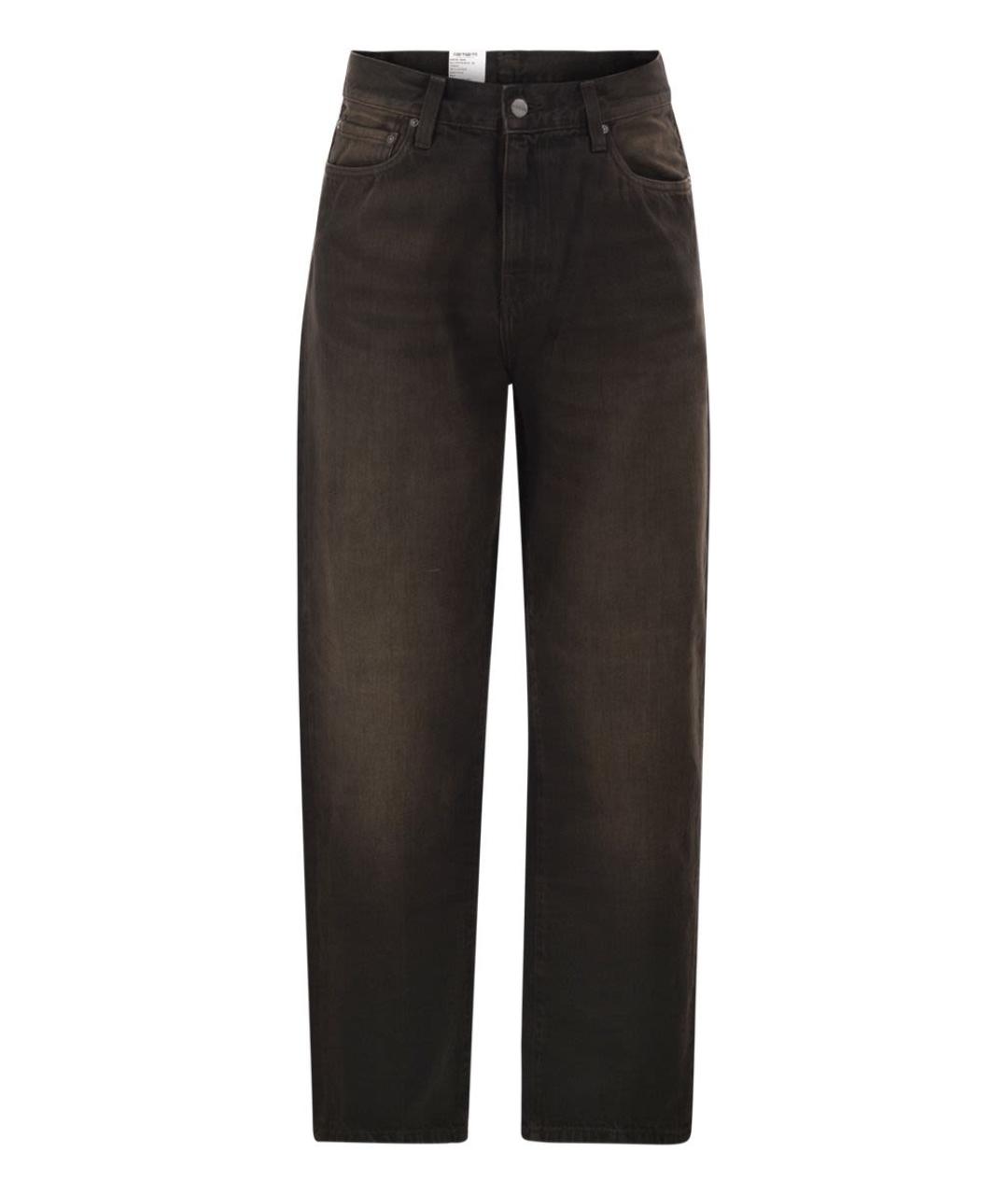 CARHARTT WIP Черные хлопковые прямые джинсы, фото 1
