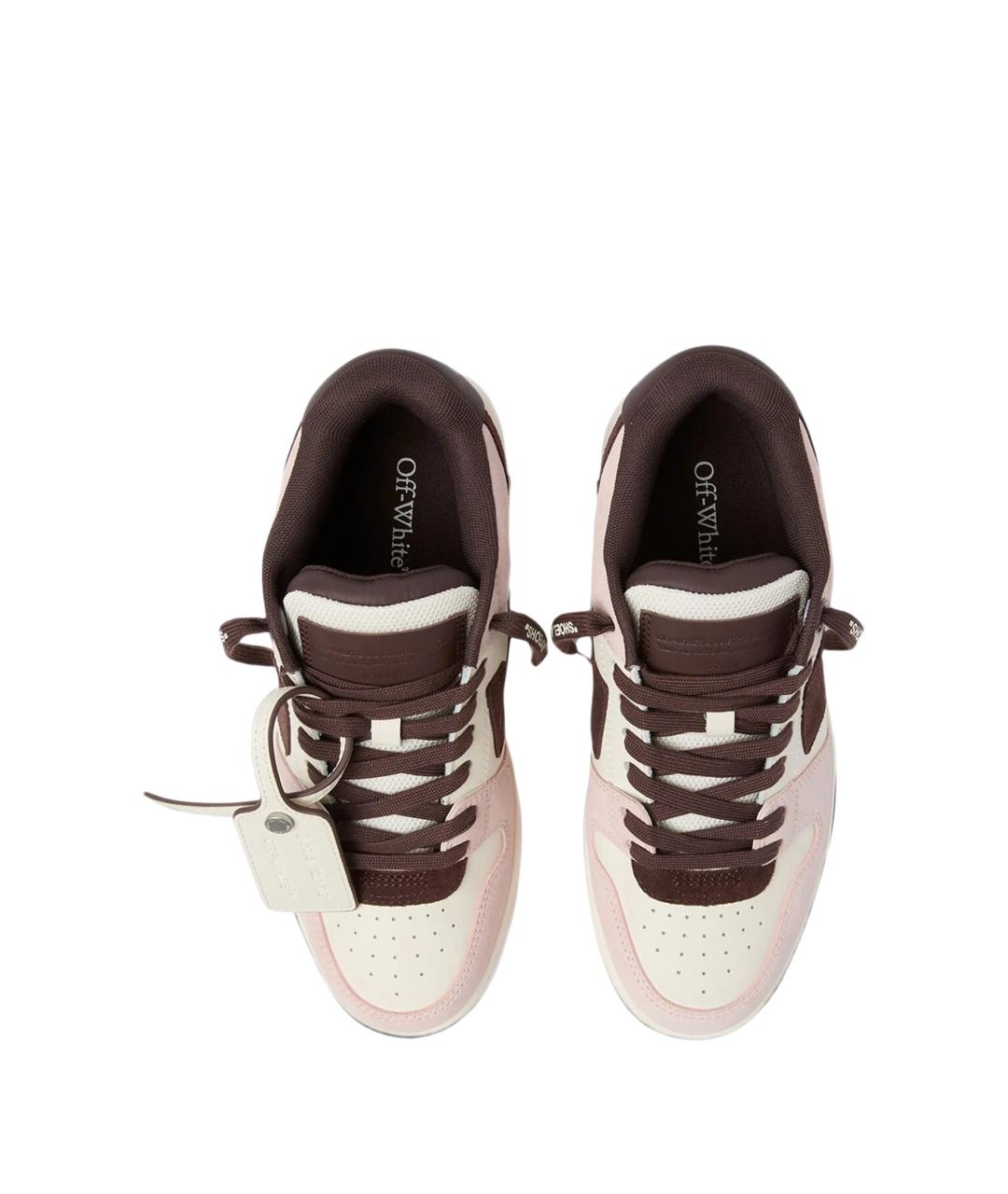 OFF-WHITE Розовые кожаные кроссовки, фото 3