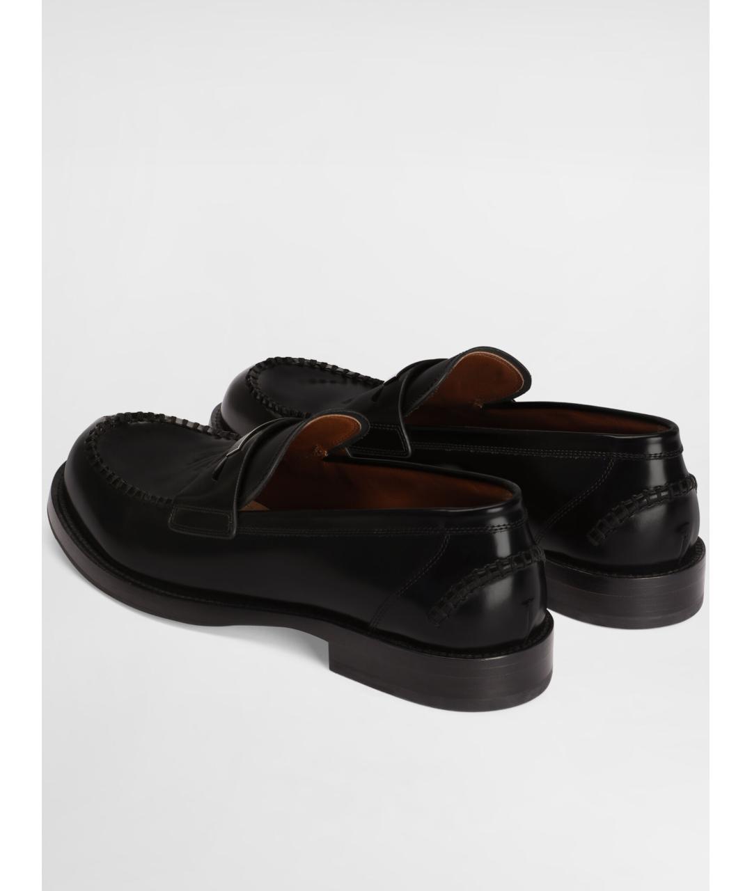 DOLCE&GABBANA Черные кожаные лоферы, фото 3