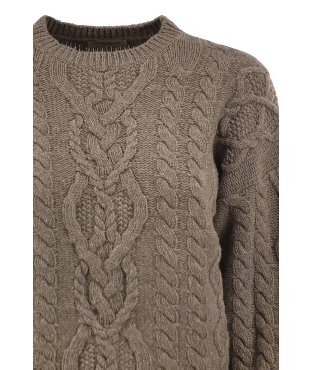 WEEKEND MAX MARA Коричневый шерстяной джемпер / свитер, фото 4